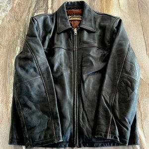 Winter leather jacket